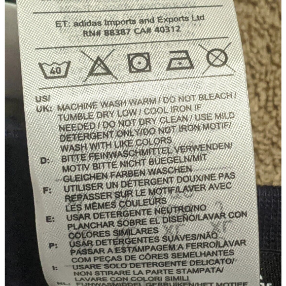 NEW Adidas Blue Crew Neck 3 Stripe Fleece Men's Sweatshirt Size XL Soft Gift - Picture 7 of 8